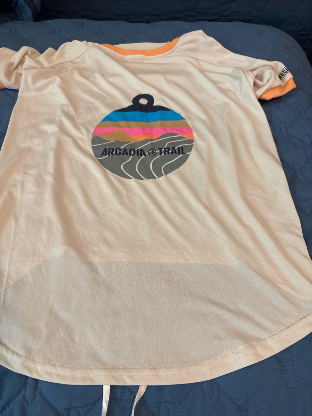 Arcadia Kids Peach Tee with Multicolor Graphic